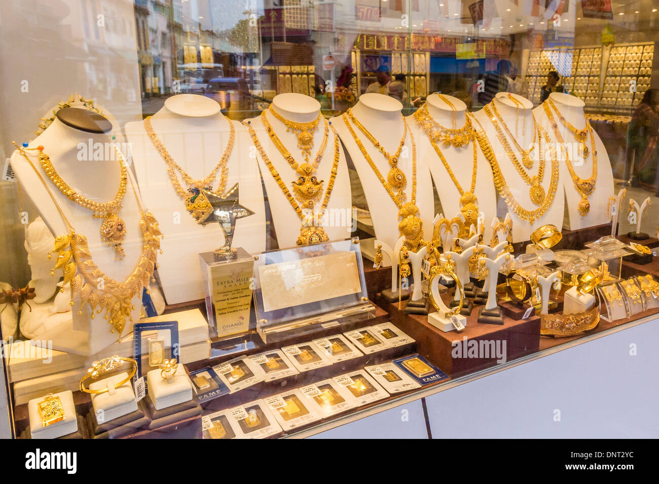 Gold Jewelry, Little India, Singapore Stock Photo