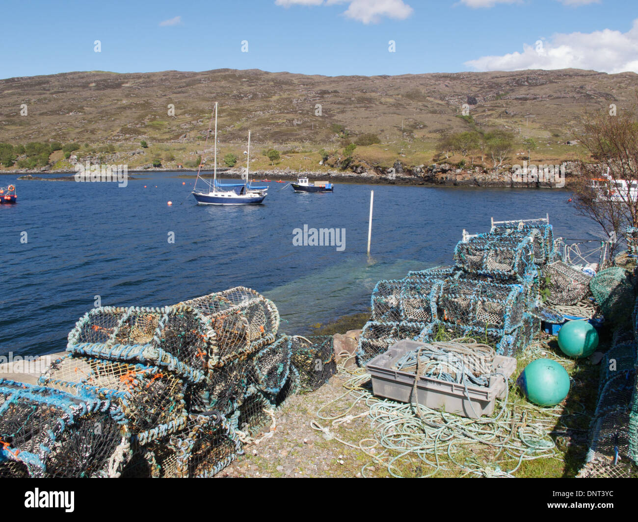 Toscaig, Loch Toscaig, Wester coast of Applecross Peninsula, Wester Ross, Scotland. Stock Photo