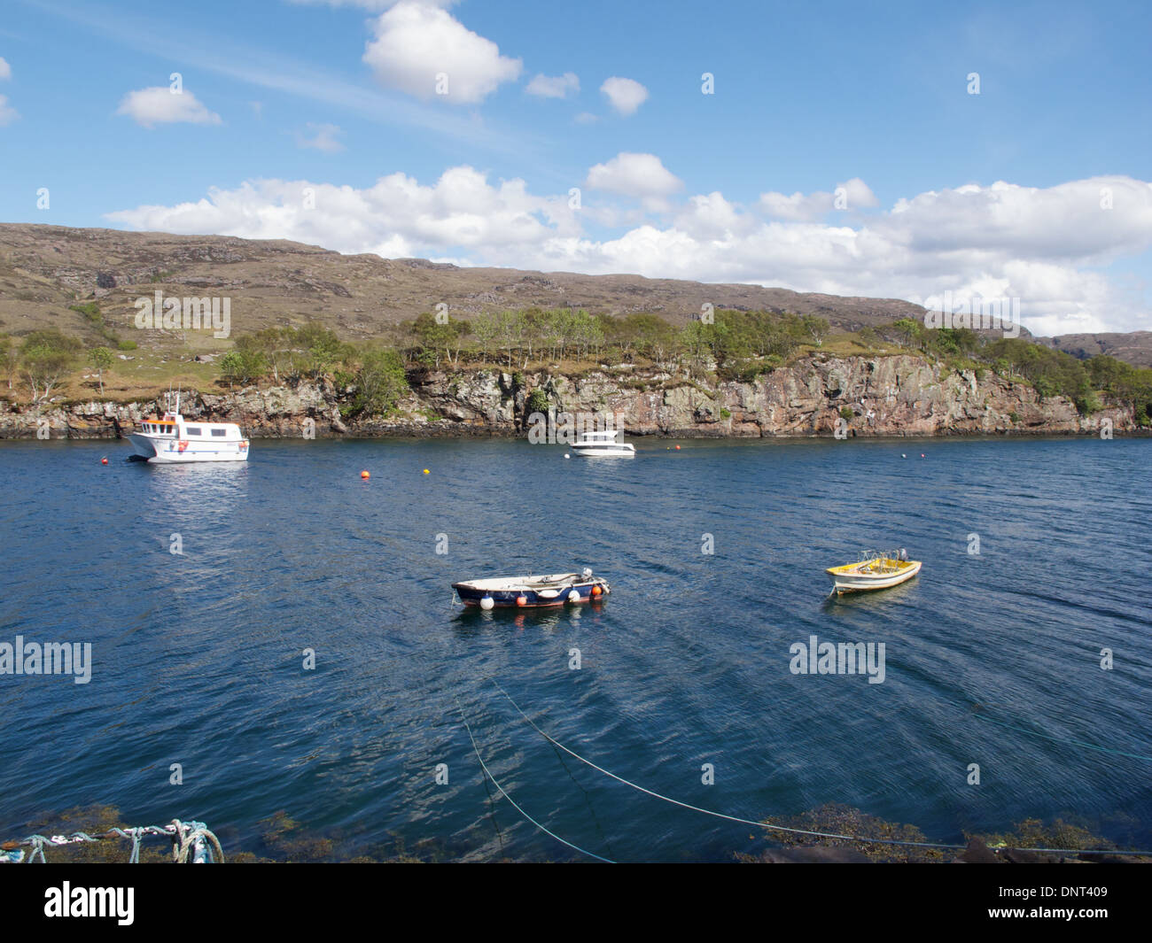 Toscaig, Loch Toscaig, Wester coast of Applecross Peninsula, Wester Ross, Scotland. Stock Photo