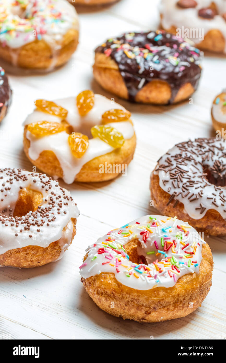 Freshly baked colorful donuts Stock Photo - Alamy