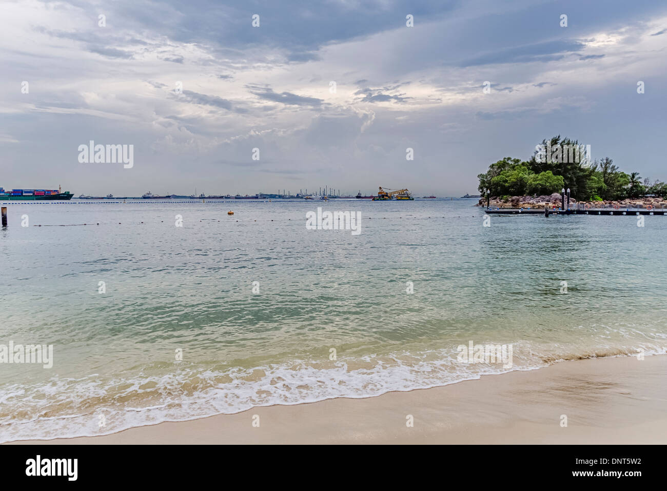 Palawan Beach, Sentosa Island, Singapore Stock Photo