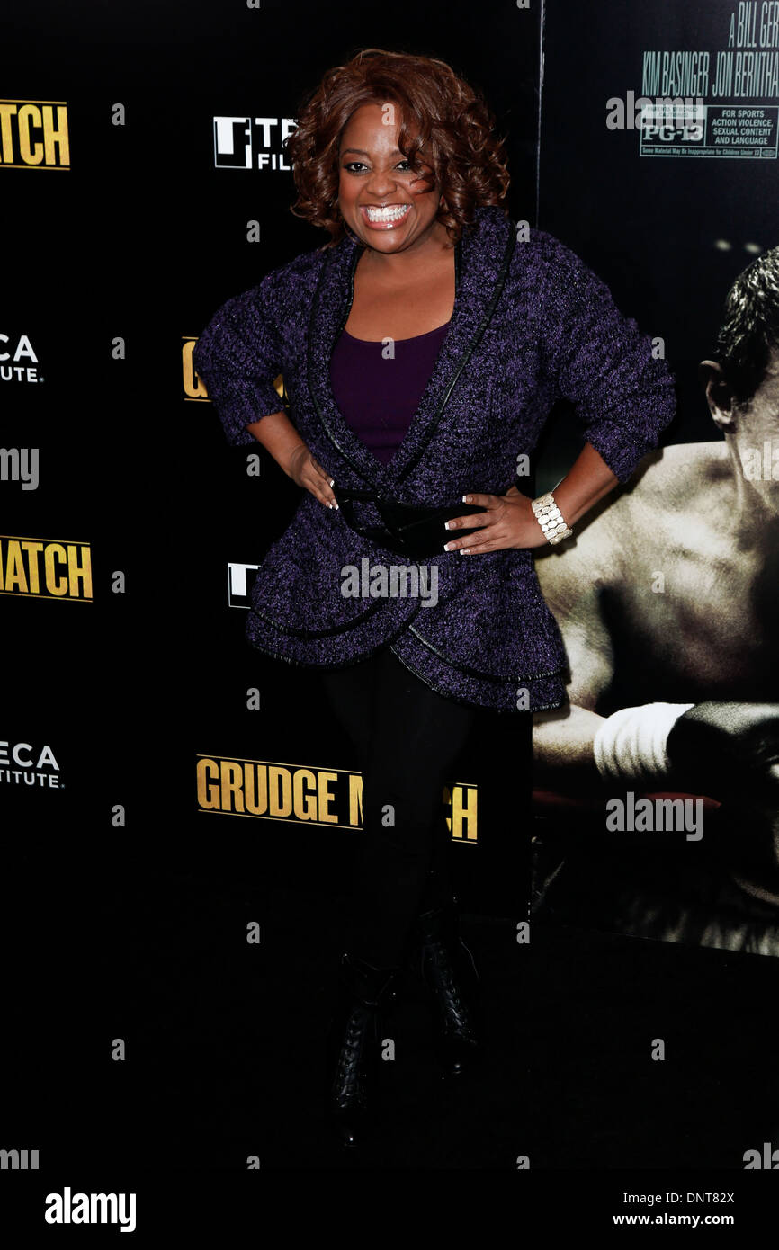 TV host Sheri Shepherd attends the world premiere of 'Grudge Match' at the Ziegfeld Theatre Stock Photo