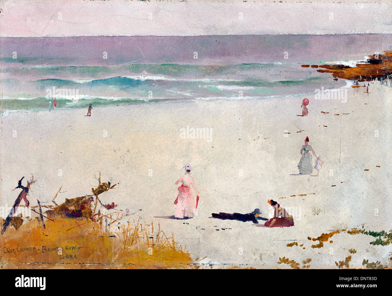 Charles Conder, Bronte Beach 1888 Oil on paper on cardboard. National Gallery of Australia, Canberra, Australia. Stock Photo