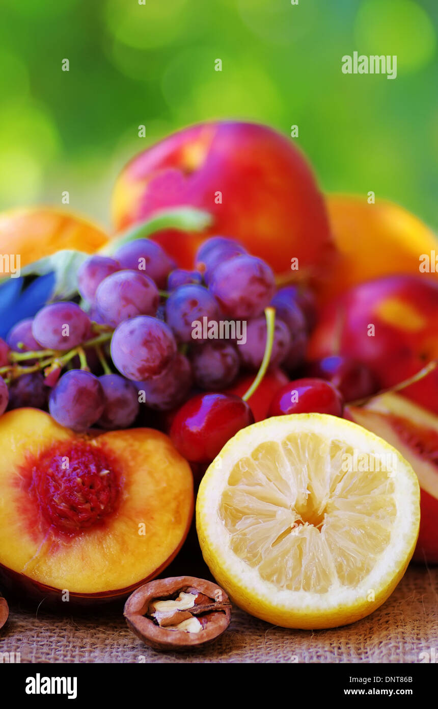 Apple lemon orange fruits in hi-res stock photography and images - Alamy