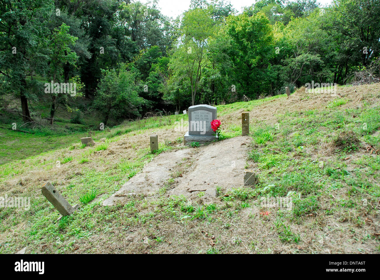 Gravestone in the Historic African American Beulah Cemetery in