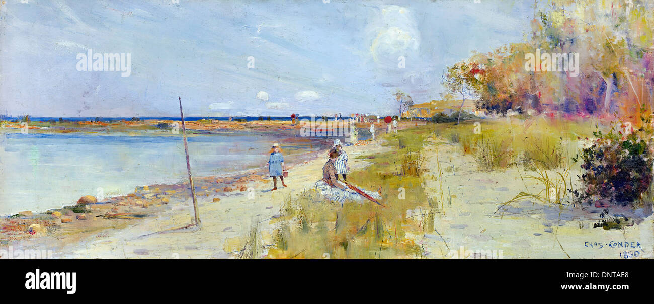 Charles Conder, Rickett's Point 1890 Oil on canvas. National Gallery of Victoria, Australia. Stock Photo
