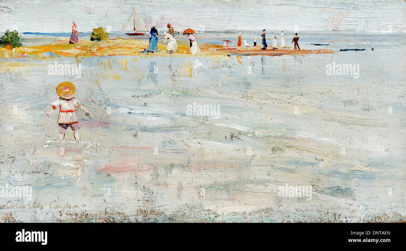 Charles Conder, Ricketts Point, Beaumaris 1890 Oil on wood panel. National Gallery of Australia, Canberra, Australia. Stock Photo
