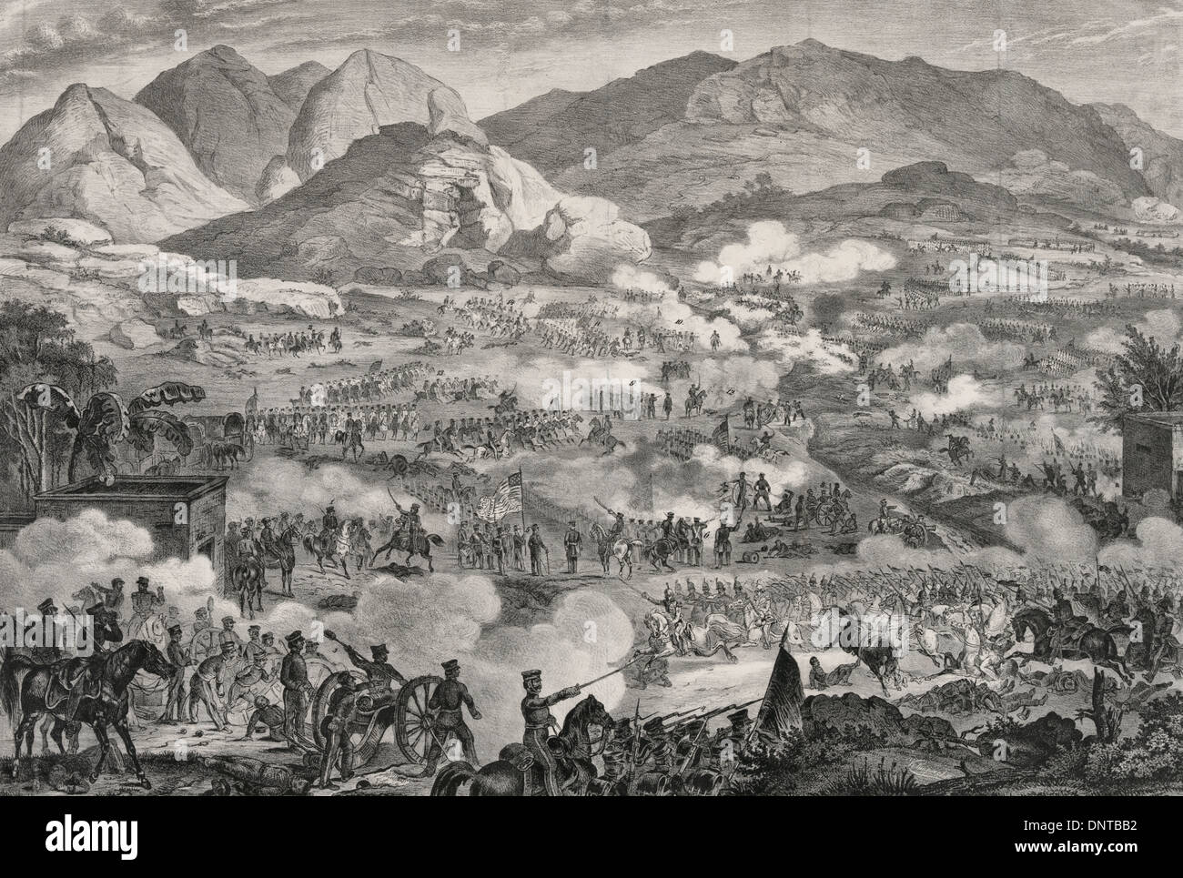 Mexicanamerican War Battle Of Buena Vista 1847 Poster The Battle Of