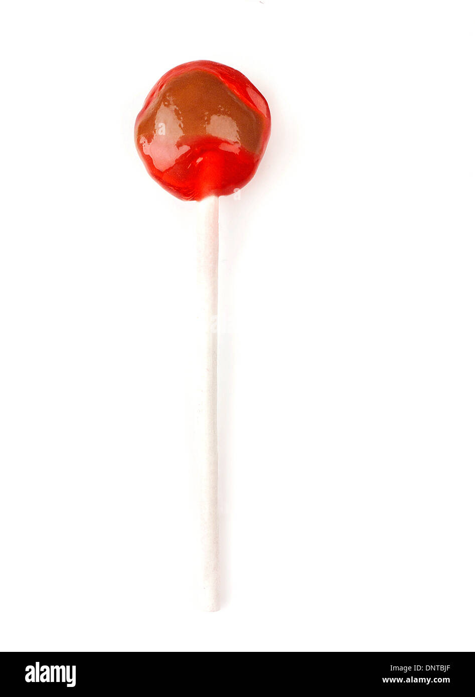 Tootsie roll pop with chocolate center Stock Photo