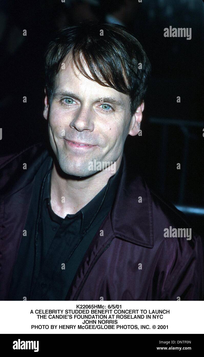 June 5, 2001 - K22065HMc: 6/5/01 .A CELEBRITY STUDDED BENEFIT CONCERT TO LAUNCH.THE CANDIE'S FOUNDATION AT ROSELAND IN NYC.JOHN NORRIS. HENRY McGEE/   2001(Credit Image: © Globe Photos/ZUMAPRESS.com) Stock Photo