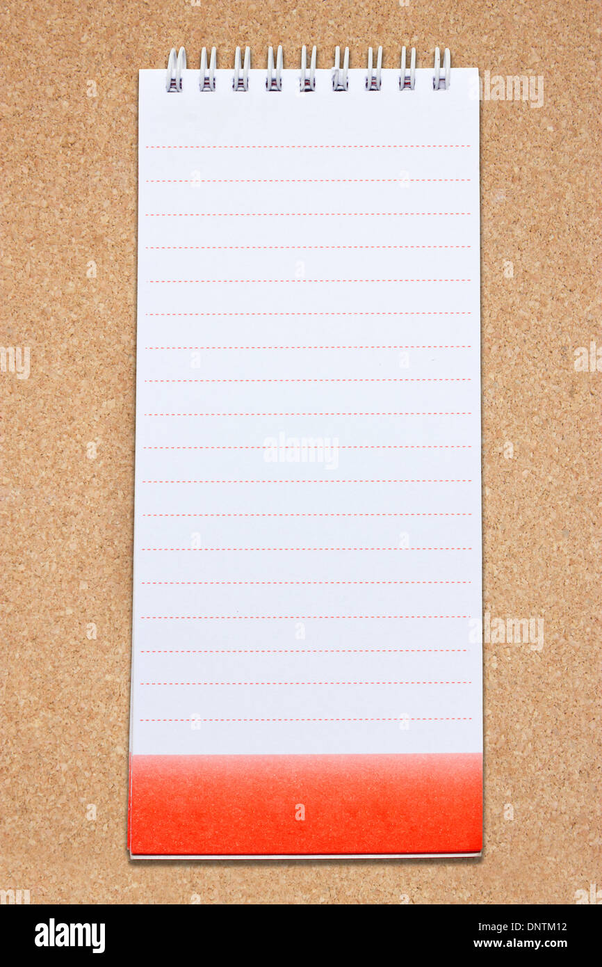 Blank notebook binder isolated on white. Stock Photo