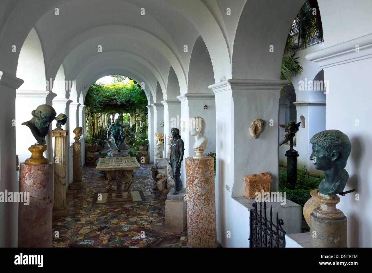 Sculptures in the Villa San Michele, former home of author physician Axel  Munthe, Anacapri, Capri, Campania, Italy, Europe Stock Photo - Alamy