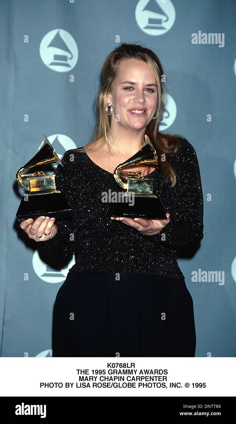June 5, 2001 - K0768LR  .THE 1995 GRAMMY AWARDS .MARY CHAPIN CARPENTER. LISA ROSE/   1995(Credit Image: © Globe Photos/ZUMAPRESS.com) Stock Photo