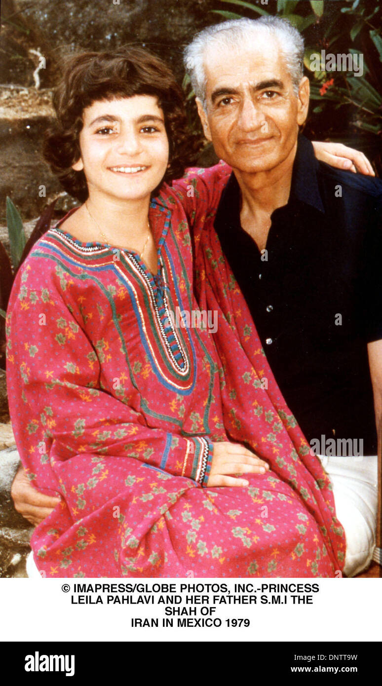 June 15, 2001 - Â© IMAPRESS/   PRINCESS LEILA PAHLAVI AND HER FATHER S.M.I THE SHAH OF IRAN IN MEXICO 1979(Credit Image: © Globe Photos/ZUMAPRESS.com) Stock Photo