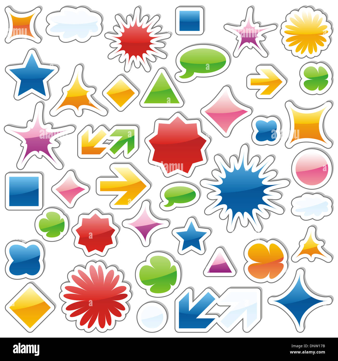 vector illustration of isolated web icons Stock Photo - Alamy