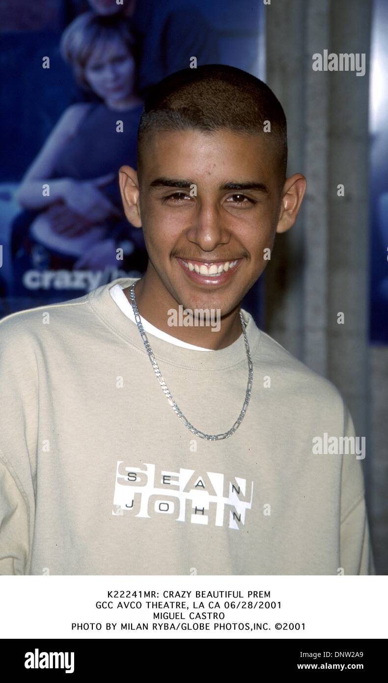 June 28 2001 K22241mr Crazy Beautiful Prem Gcc Avco Theatre La Ca 06 28 2001 Miguel Castro Milan Ryba 2001 Credit Image C Globe Photos Zumapress Com Stock Photo Alamy