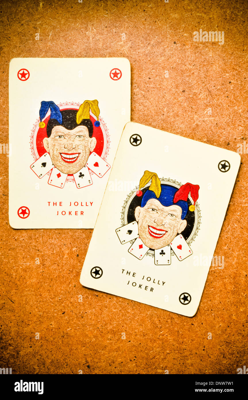 two Jokers playing cards Stock Photo Alamy