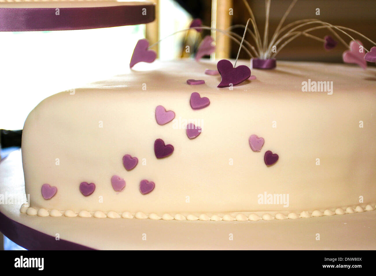 Wedding Cake At The Wedding Reception Scotland Stock Photo