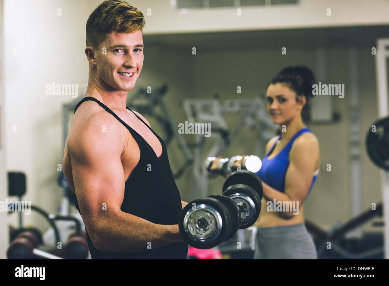 Man woman gym in hi-res stock photography and images - Alamy
