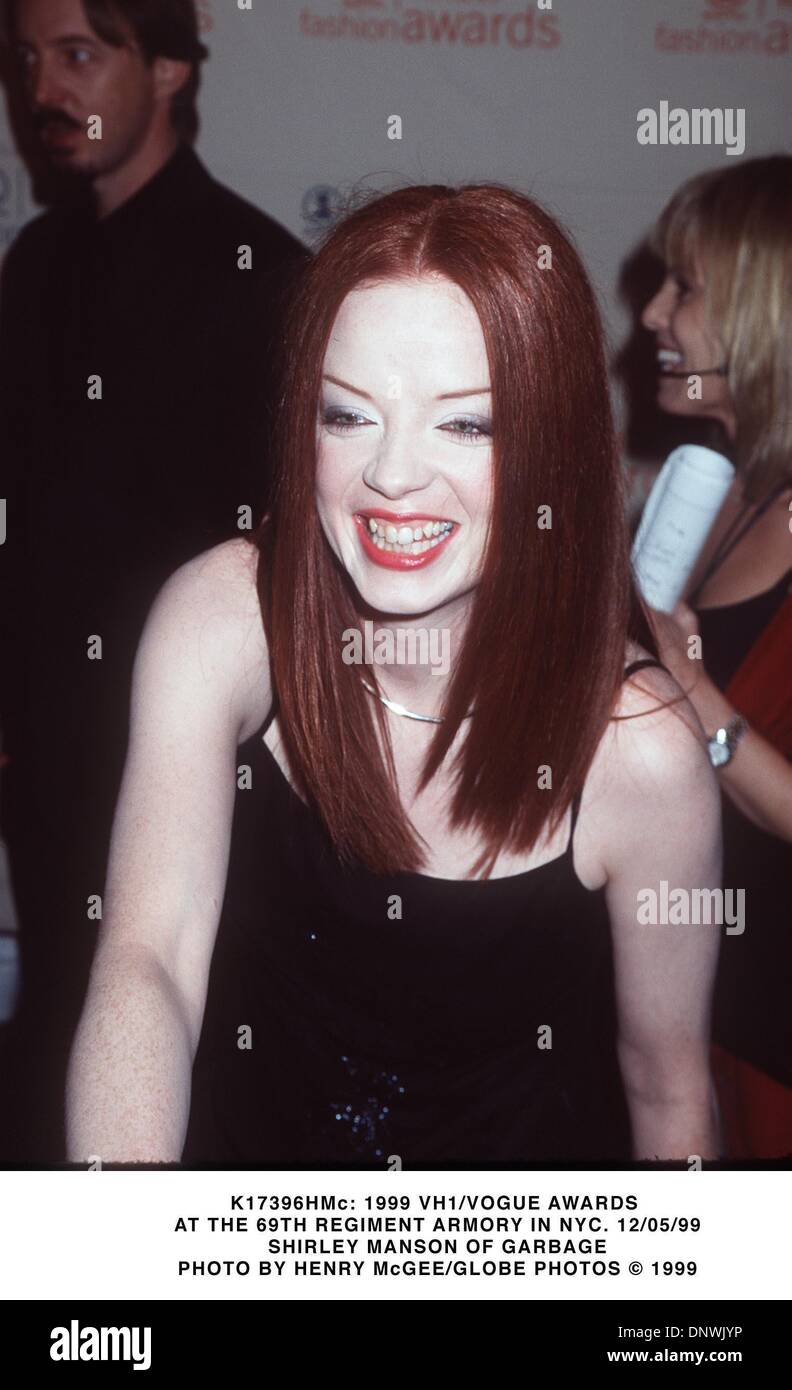 Dec. 5, 1999 - K17396HMc-THE 1999 VH1/VOGUE AWARDS.AT THE 69TH REGIMENT ARMORY IN NEW YORK CITY..12/05/99.SHIRLEY MANSON OF GARBAGE. HENRY McGEE/   1999(Credit Image: © Globe Photos/ZUMAPRESS.com) Stock Photo
