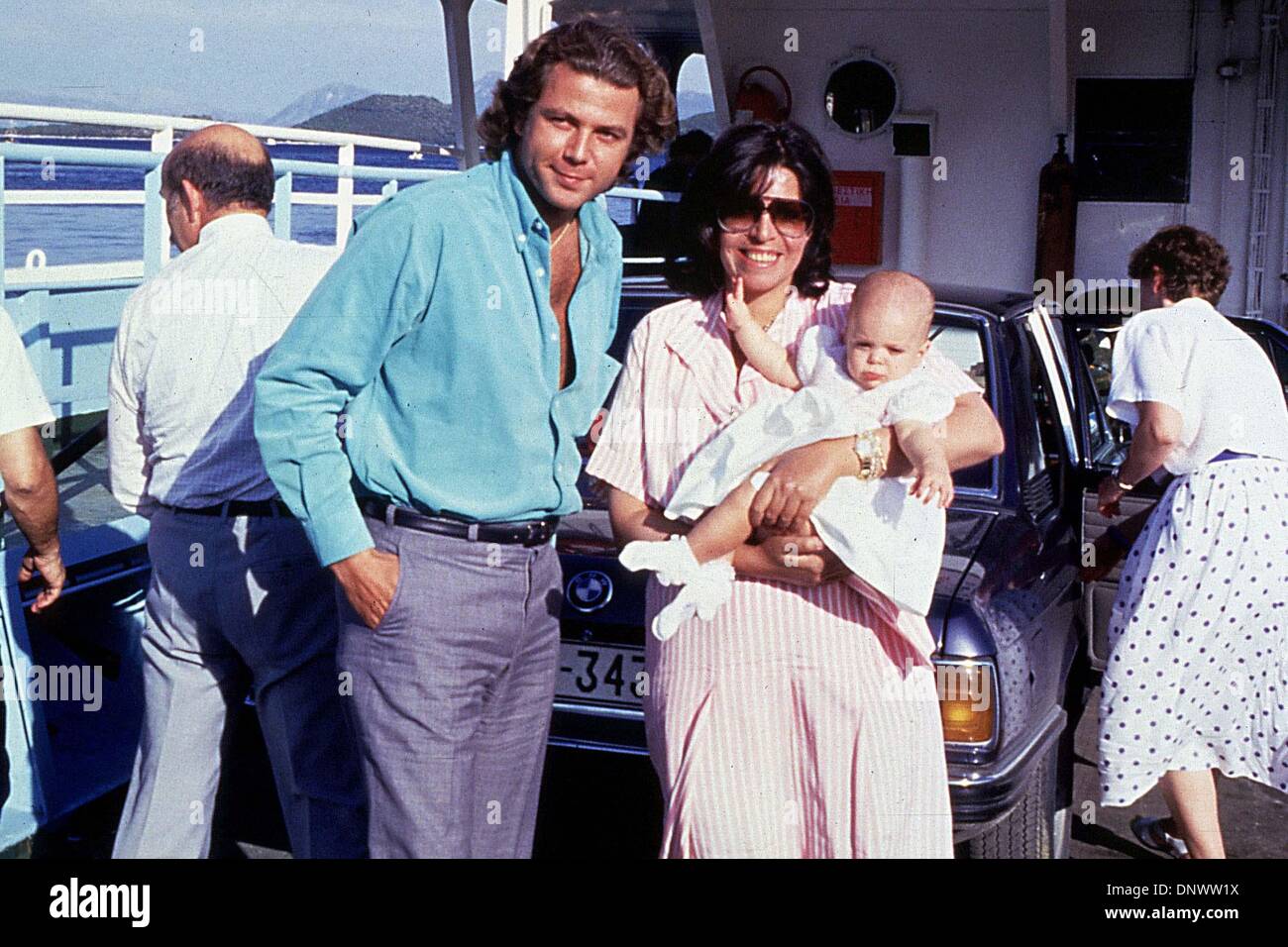 Dec. 30, 2002 - I1188.ATHINA ONASSIS & FATHER THIERRY ROUSSEL.(Credit Image: © Globe Photos/ZUMAPRESS.com) Stock Photo