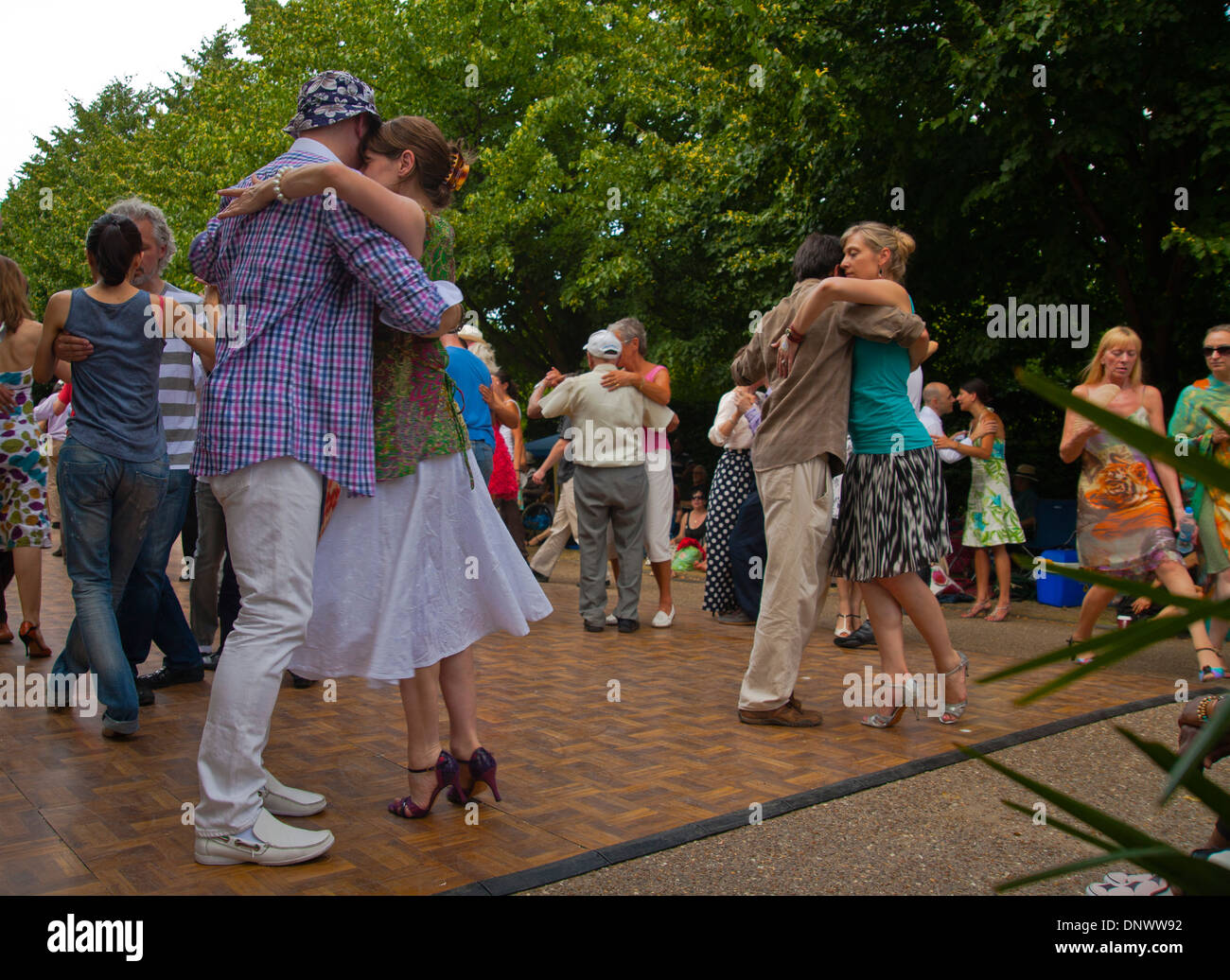 Tango Dancing in Regent's Park, held every summer, London, England