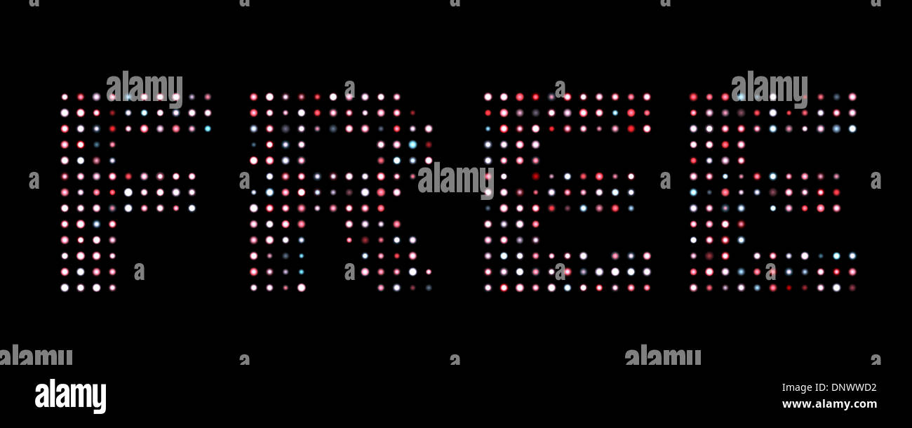 Free led text Stock Photo - Alamy