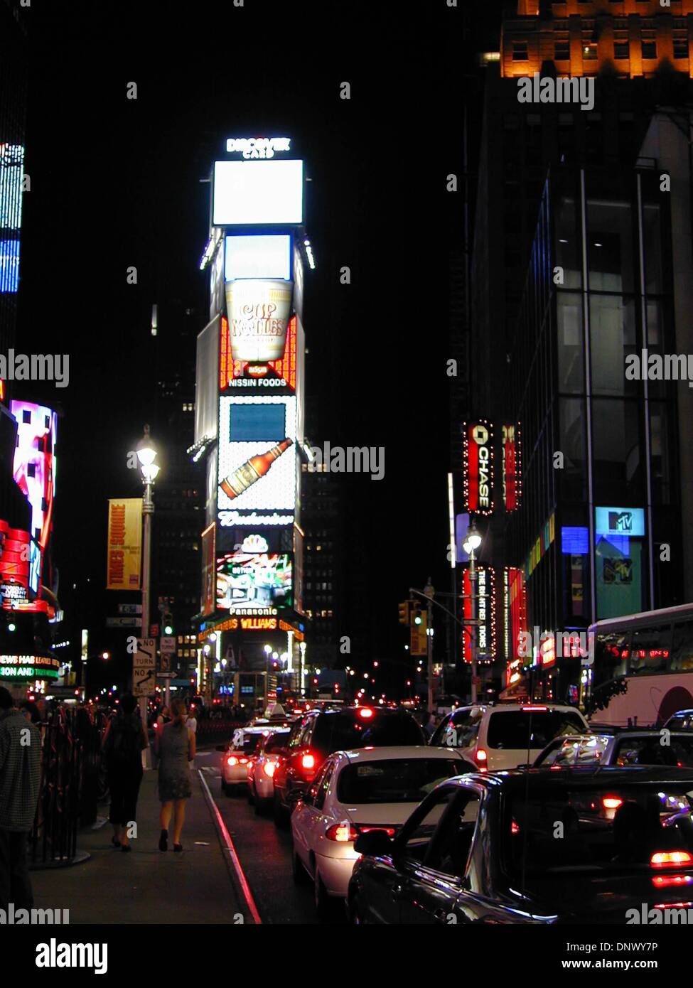 July 10, 2001 - Times Square on a beatiful night in the summertime as