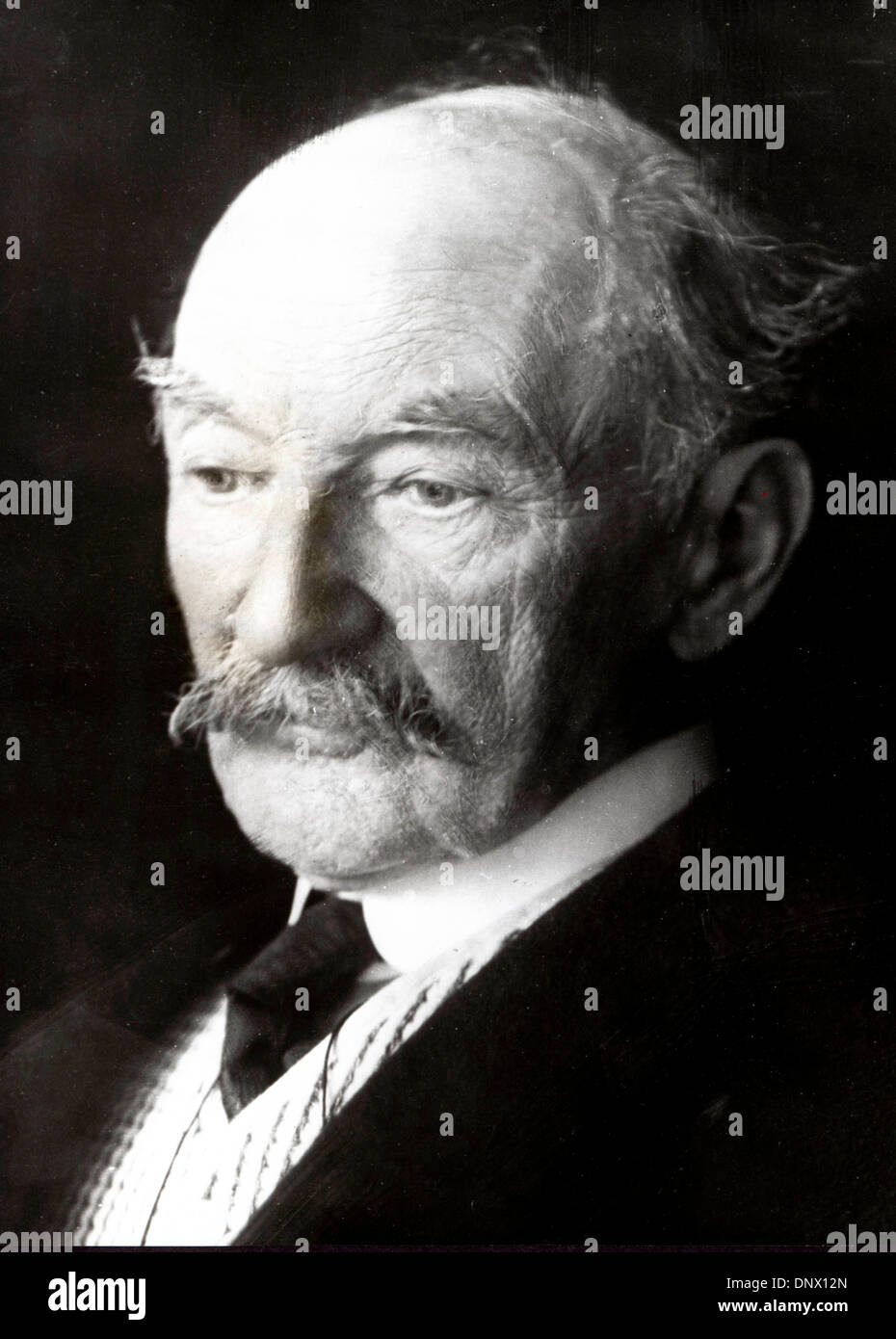 June 12, 1925 - London, England, U.K. - THOMAS HARDY was born on June 2nd, 1840 in Higher Bockhampton. In1853, Hardy's education becomes intensive , he studies Latin, French and begins reading widely. In 1856, Hardy meets and studies with Horace Moule, going through the Greek dramatists under his tutelage. In 1862 he travels to London to work under A. Blomfield. While finding his w Stock Photo