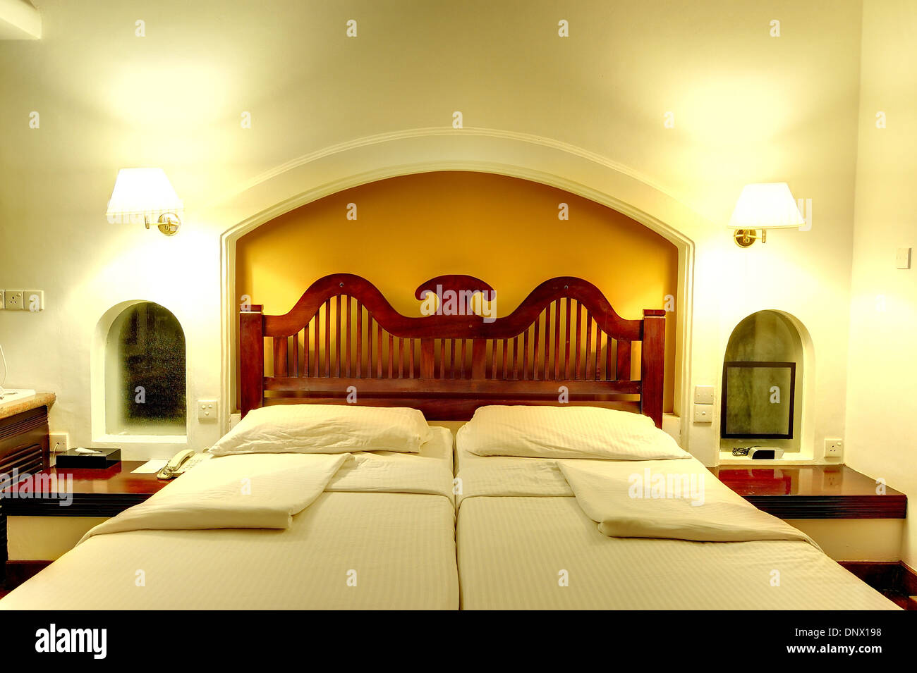 Apartment Interior In The Luxury Hotel At Night Illumination
