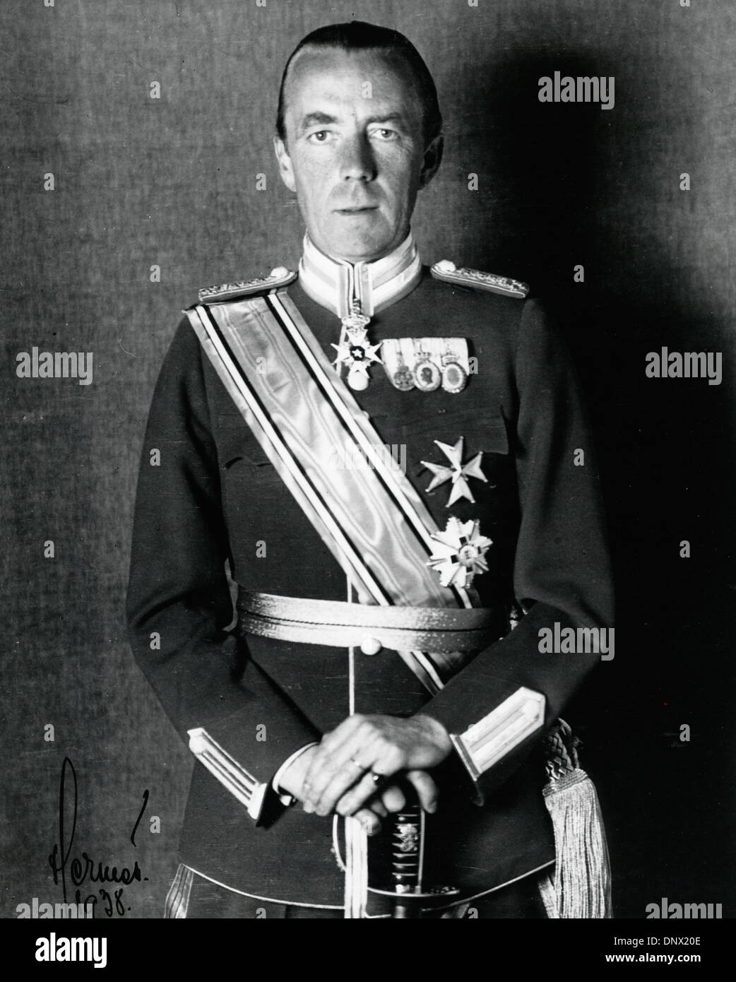 March 6, 1938 - Norway, Sweden - COUNT FOLKE BERNADOTTE the UN Mediator in Palestine and President of the Swedish Red Cross. (Credit Image: © KEYSTONE Pictures USA/ZUMAPRESS.com) Stock Photo