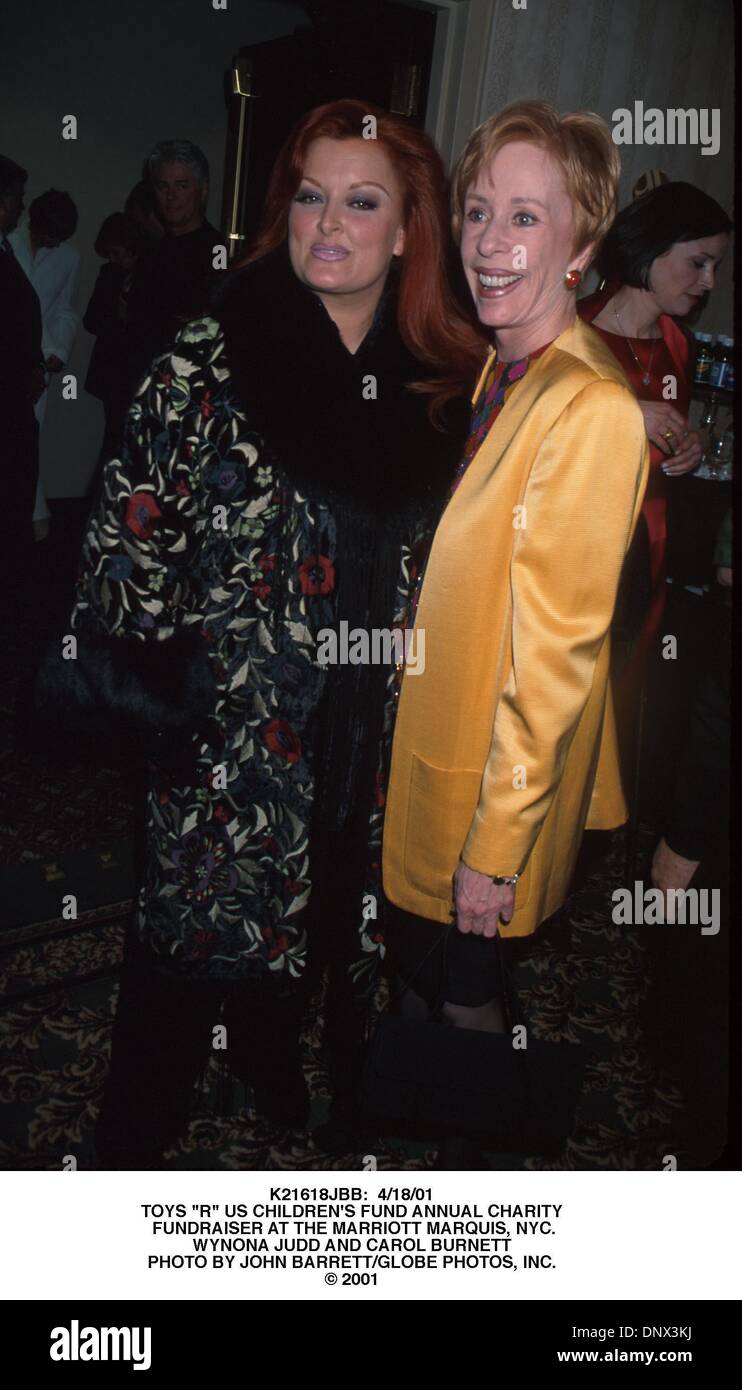 Apr. 18, 2001 K21618JBB 4/18/01.TOYS ''R'' US CHILDREN'S FUND ANNUAL