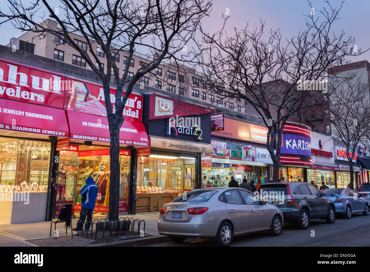 "Little India" district of Jackson Heights, Queens, New York City Stock
