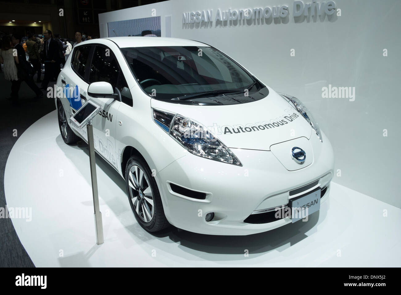 Toyota Leaf electric driverless Autonomous Drive car concept at Tokyo Motor Show 2013 in Japan Stock Photo