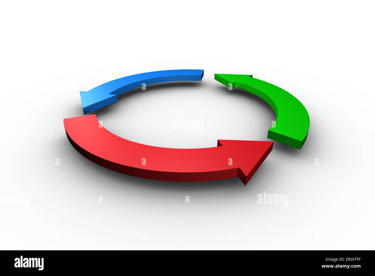 Blue red and green arrow circle Stock Photo - Alamy