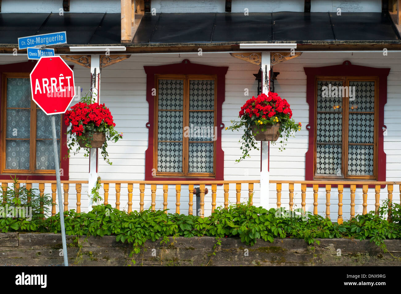 Saintemargueritedulacmasson villages Laurentians Quebec Stock Photo