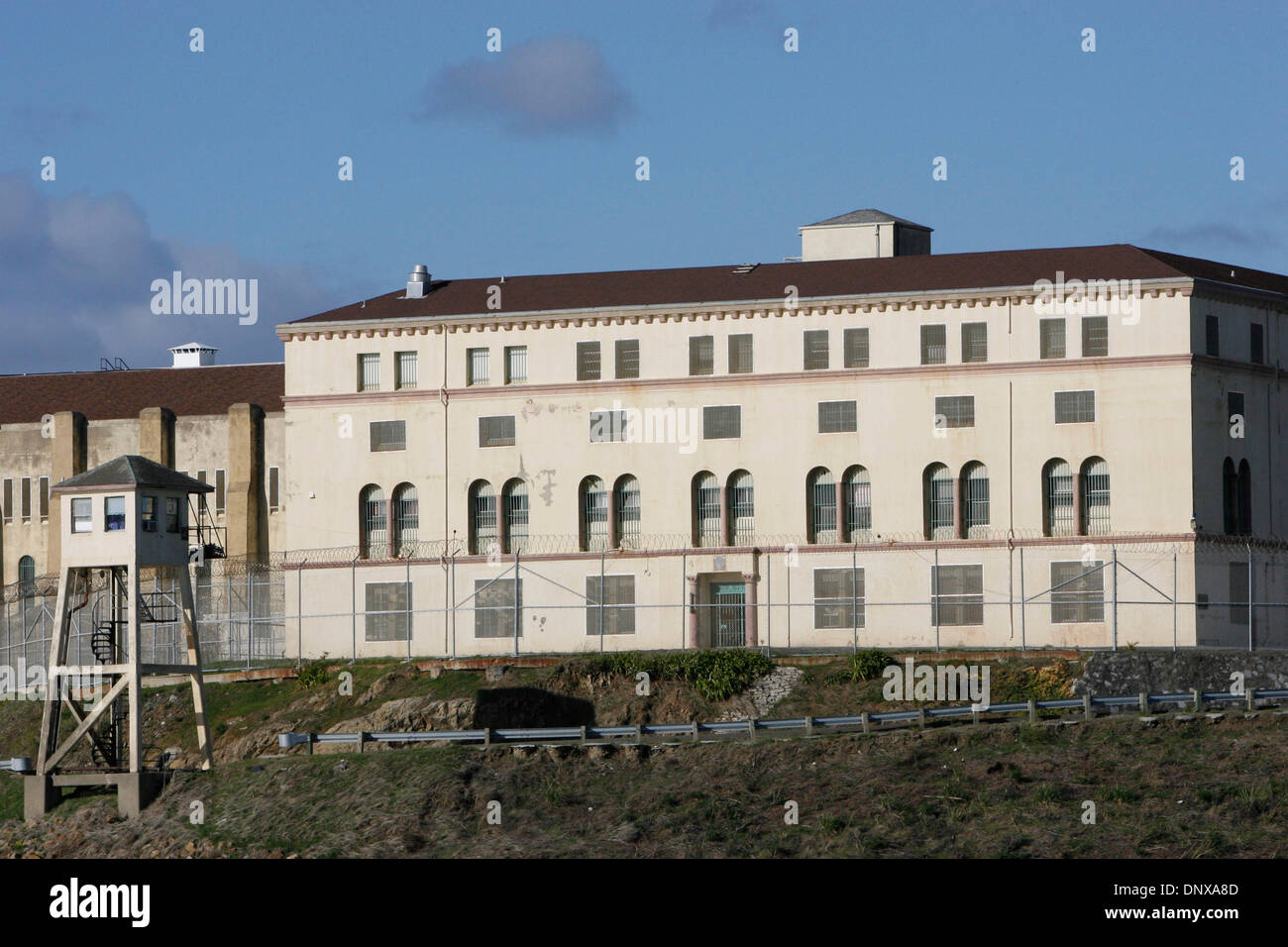 Dec 02, 2005; San Quentin, CA, USA; San Quentin Prison is California's oldest and best known correctional institution. The prison today includes a reception center for new commitments, a parole violator unit, general population units, and a minimum security work crew unit. The state's only gas chamber and death row for all male condemned inmates are located at San Quentin. Currentl Stock Photo
