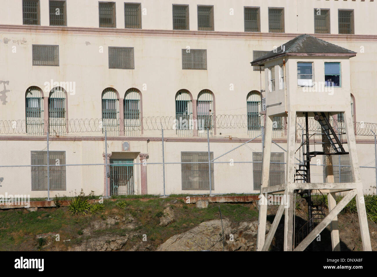 Dec 02, 2005; San Quentin, CA, USA; San Quentin Prison is California's oldest and best known correctional institution. The prison today includes a reception center for new commitments, a parole violator unit, general population units, and a minimum security work crew unit. The state's only gas chamber and death row for all male condemned inmates are located at San Quentin. Currentl Stock Photo