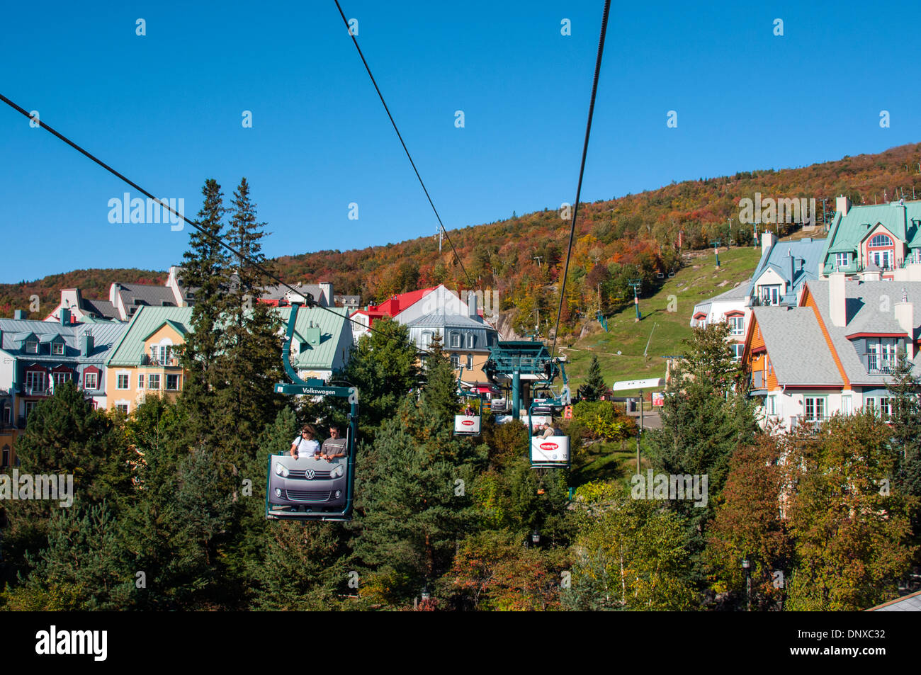 Cable car Mont Tremblant Laurentides Quebec Canada Stock Photo Alamy