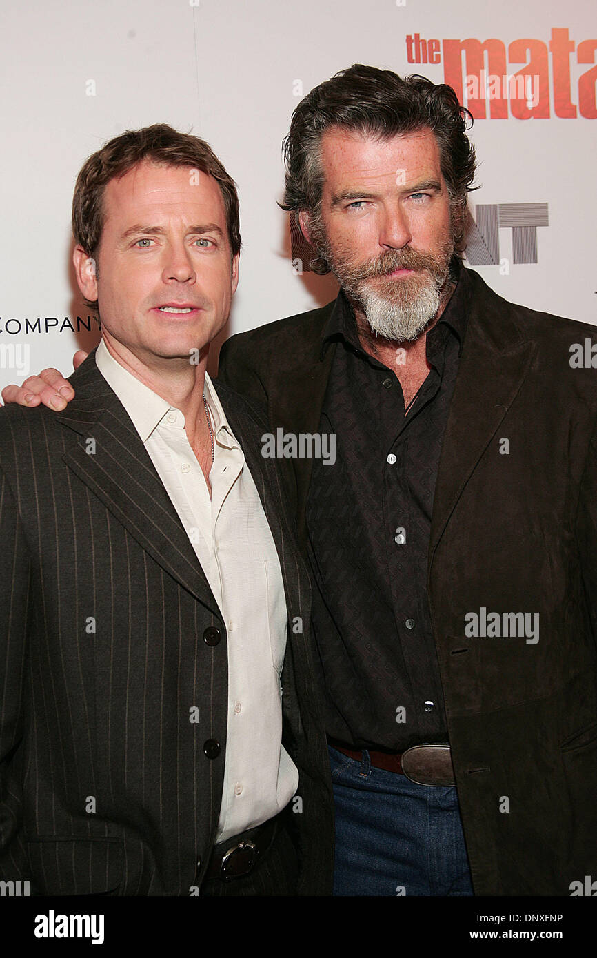 Dec 11, 2005; Westwood, CA, USA; Actor GREG KINNEAR and PIERCE BROSNAN