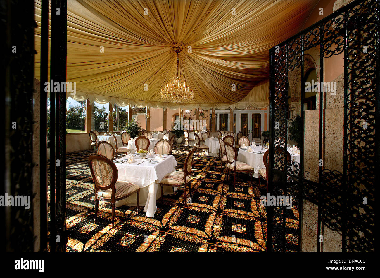 Dec 12, 2005; Palm Beach, FL, USA; US Tabloid Sales OUT!   US MAGS and TV CALL 1-310-397-9165 or (561) 392- 7856 for Price!  The Tea Room.  Photos of the interior and exterior of Donald Trump's Palm Beach Island home ''Mar-A-Lago.''  Mandatory Credit: Photo by Damon Higgins/Palm Beach Post/ZUMA Press. (©) Copyright 2005 by Palm Beach Post Stock Photo