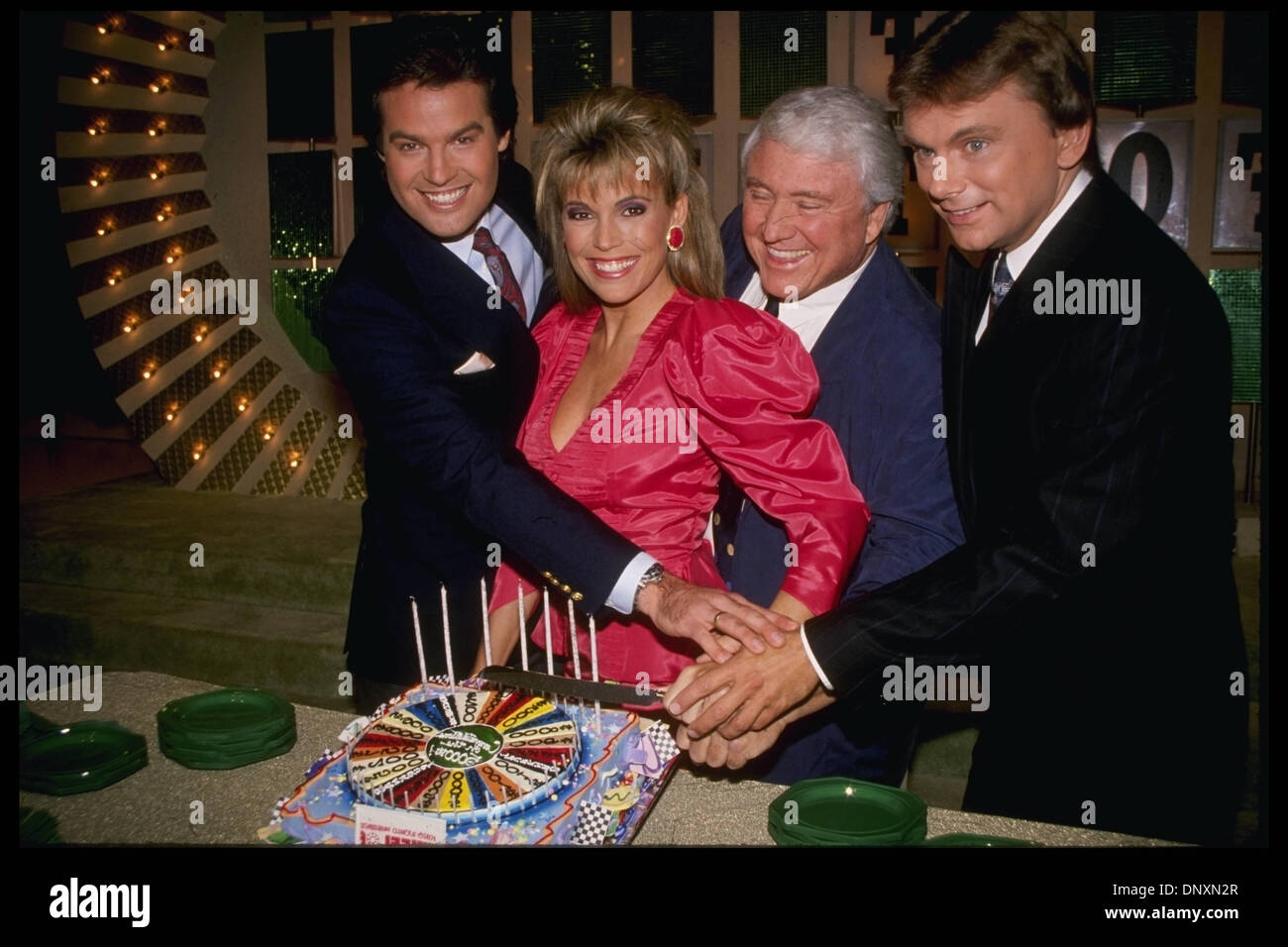 Hollywood, CA, USA;  PAT SAJAK, MERV GRIFFEN, BOB GOEN and VANNA WHITE are shown in an undated photo.  (Michelson - Paula/date unknown) Mandatory Credit: Photo by Michelson/ZUMA Press. (©) Copyright 2006 Michelson Stock Photo