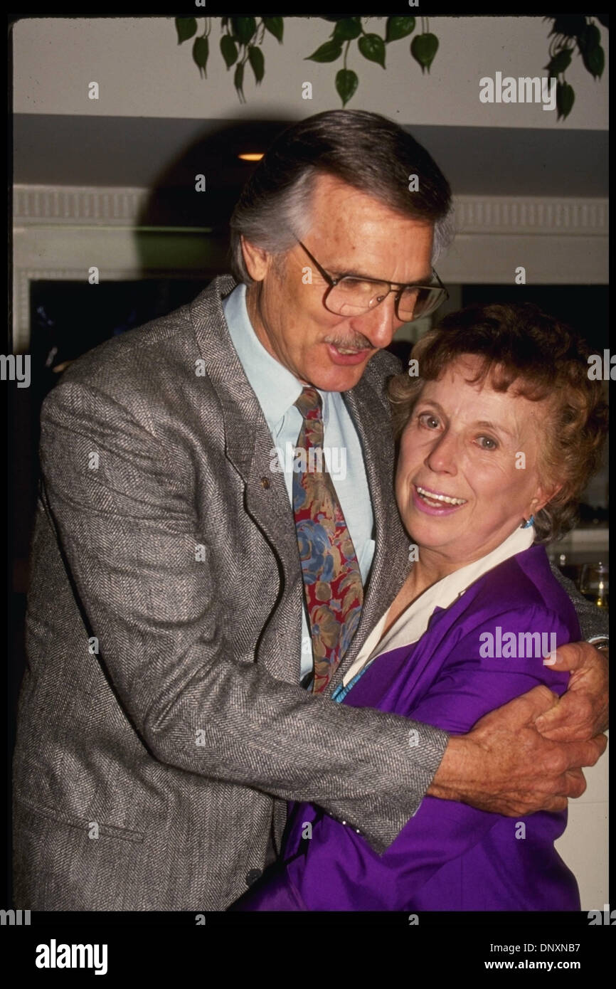 Hollywood, CA, USA; Actor DENNIS WEAVER and wife GERRY WEAVER in an