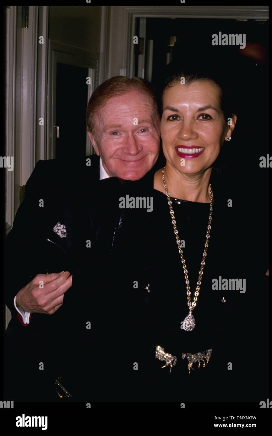 Red Buttons and wife Alicia at a hand and footprint ceremony for Jack  Valenti at Grauman's Chinese Theatre, Los Angeles, CA, Decmeber 6, 2004.  (photo: Michael Germana/Everett Collection Stock Photo - Alamy