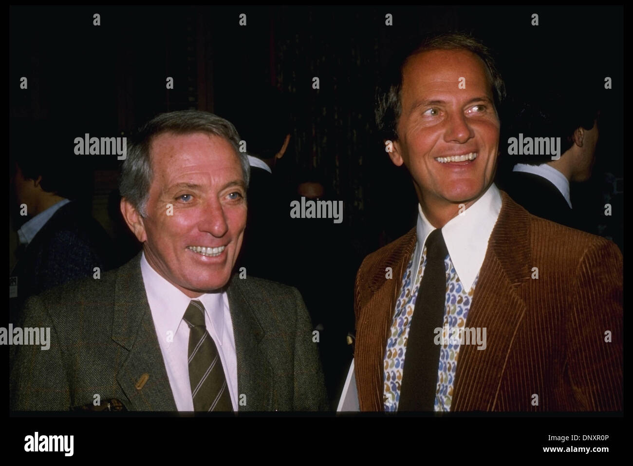 Hollywood, CA, USA; PAT BOONE and ANDY WILLIAMS are shown in an undated ...
