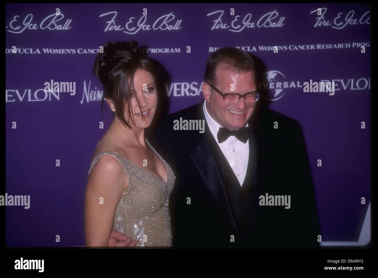 December 10, 1998; Hollywood, CA, USA; DREW CAREY and CHRISTA MILLER attend the Fire & Ice Ball. Mandatory Credit: Kathy Hutchins/ZUMA Press. (?) Kathy Hutchins Stock Photo