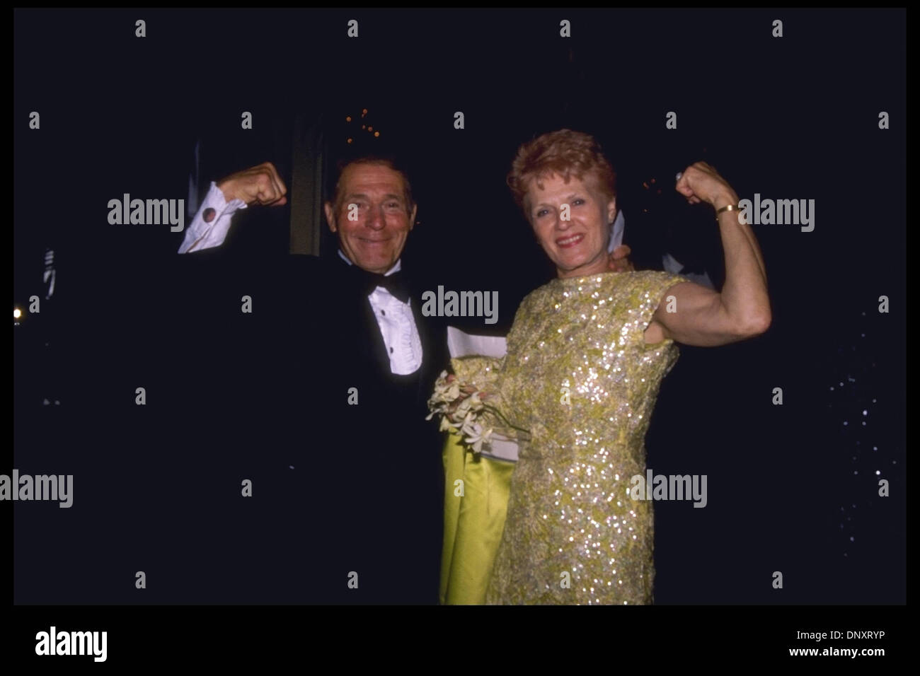 1986; Hollywood, CA, USA; JACK LALANNE and wife ELAINE LALANNE are shown in a photo taken in 1986.  Mandatory Credit: Kathy Hutchins/ZUMA Press. (©) Kathy Hutchins Stock Photo