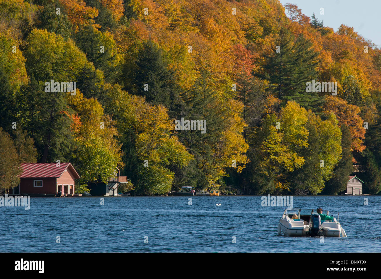 Lacdesseizeiles Laurentians Quebec Canada Stock Photo Alamy