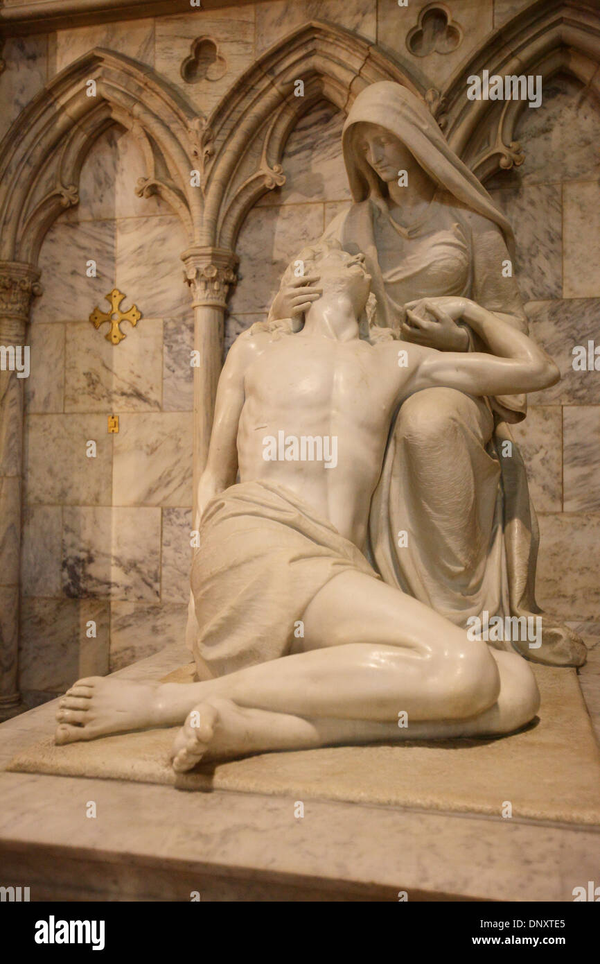 The Pietà, sculpted by William Ordway Partridge, in St. Patrick's Cathedral, New York City, USA Stock Photo