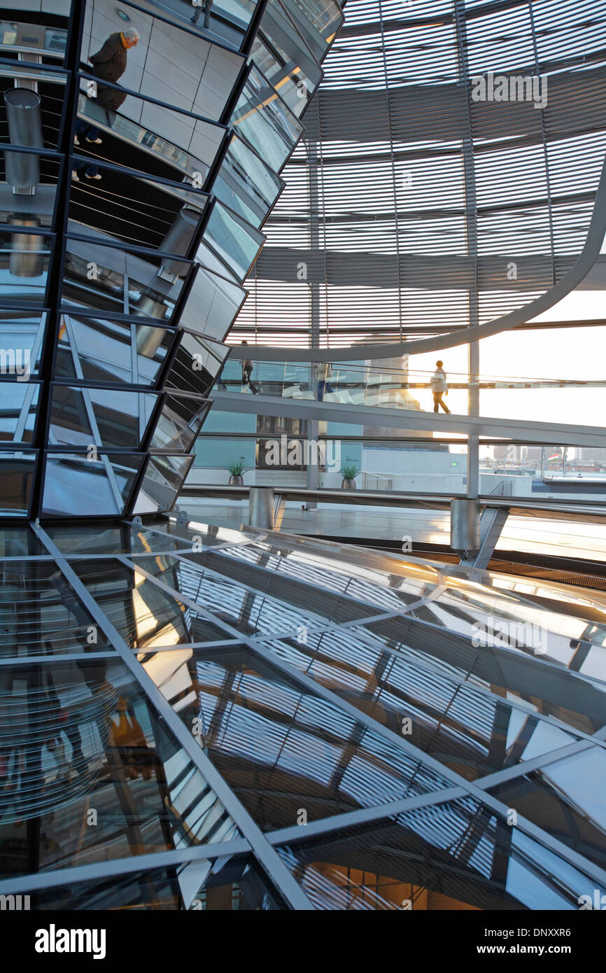 Glass dome of Reichstag, Berlin, Germany Stock Photo